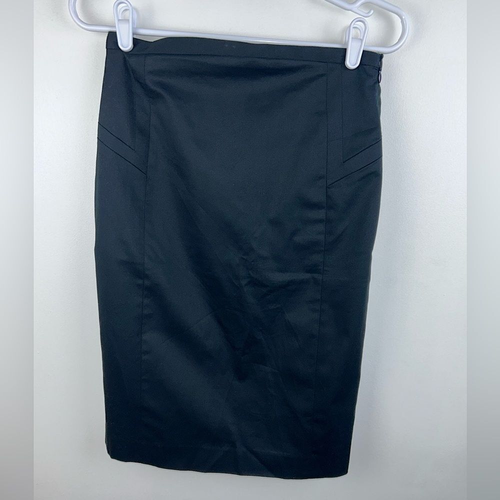 Express Design Studio Black Pencil Skirt with Slit Size 4 NWT Career